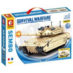 SEMBO 207005 non  XE TĂNG CHIẾN ĐẤU CHỦ LỰC MERKAVA 4 bộ đồ chơi xếp lắp ráp ghép mô hình Military Army SURVIVAL WARFARE MERKAVA MAIN BATTLE TANK Quân Sự Bộ Đội 659 khối
