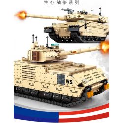 SEMBO 207005 non  XE TĂNG CHIẾN ĐẤU CHỦ LỰC MERKAVA 4 bộ đồ chơi xếp lắp ráp ghép mô hình Military Army SURVIVAL WARFARE MERKAVA MAIN BATTLE TANK Quân Sự Bộ Đội 659 khối
