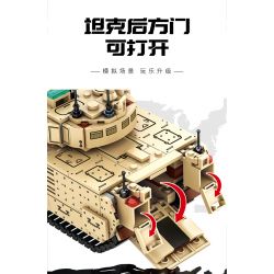 SEMBO 207005 non  XE TĂNG CHIẾN ĐẤU CHỦ LỰC MERKAVA 4 bộ đồ chơi xếp lắp ráp ghép mô hình Military Army SURVIVAL WARFARE MERKAVA MAIN BATTLE TANK Quân Sự Bộ Đội 659 khối