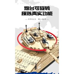 SEMBO 207005 non  XE TĂNG CHIẾN ĐẤU CHỦ LỰC MERKAVA 4 bộ đồ chơi xếp lắp ráp ghép mô hình Military Army SURVIVAL WARFARE MERKAVA MAIN BATTLE TANK Quân Sự Bộ Đội 659 khối