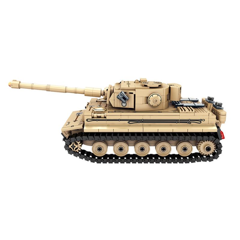 SEMBO 207006 non  XE TĂNG HẠNG NẶNG HỔ bộ đồ chơi xếp lắp ráp ghép mô hình Military Army SURVIVAL WARFARE PANZERKAMPFWAGEN AUSF.E TIGER Quân Sự Bộ Đội 597 khối