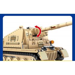 SEMBO 207006 non  XE TĂNG HẠNG NẶNG HỔ bộ đồ chơi xếp lắp ráp ghép mô hình Military Army SURVIVAL WARFARE PANZERKAMPFWAGEN AUSF.E TIGER Quân Sự Bộ Đội 597 khối