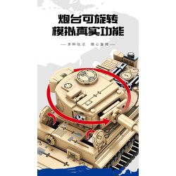 SEMBO 207006 non  XE TĂNG HẠNG NẶNG HỔ bộ đồ chơi xếp lắp ráp ghép mô hình Military Army SURVIVAL WARFARE PANZERKAMPFWAGEN AUSF.E TIGER Quân Sự Bộ Đội 597 khối