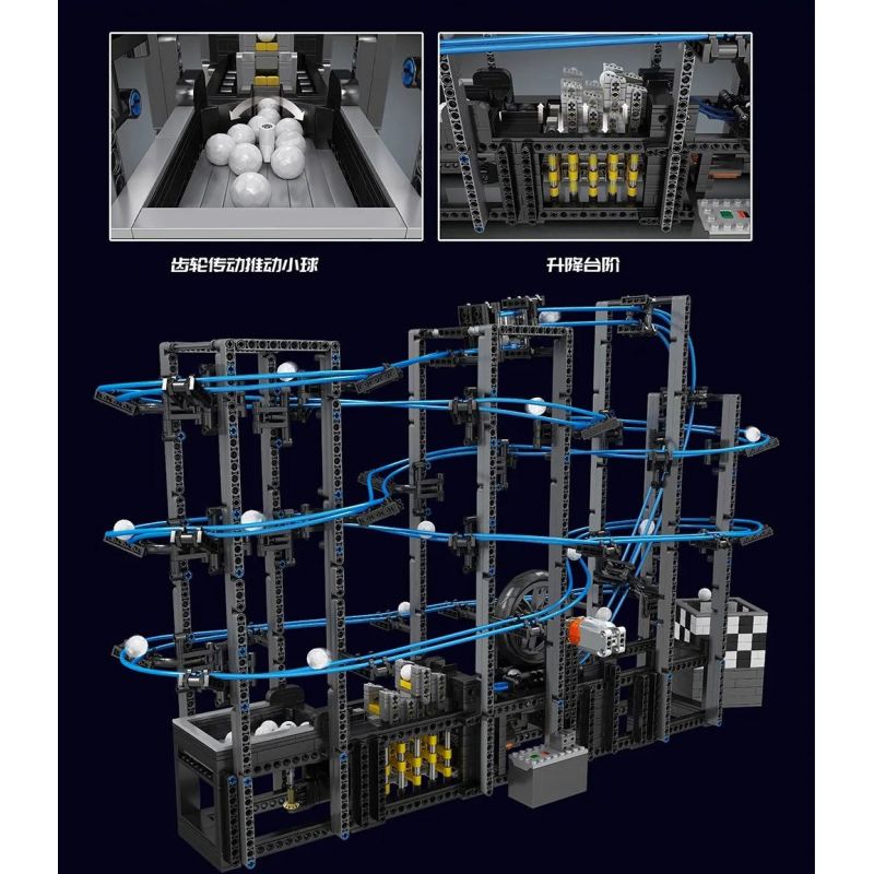 MouldKing 26002 Mould King 26002 REBRICKABLE MOC-135142 135142 MOC135142 non  TÀU LƯỢN BÓNG bộ đồ chơi xếp lắp ráp ghép mô hình GREAT BALL CONTRAPTION MARBLE RUN 2438 khối