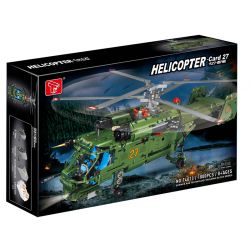 TA GAOLE T4013 4013 non  THẺ 27 - MÁY BAY TRỰC THĂNG bộ đồ chơi xếp lắp ráp ghép mô hình  KA-27 HELICOPTER Kỹ Thuật Công Nghệ Cao Mô Hình Phương Tiện 1800 khối