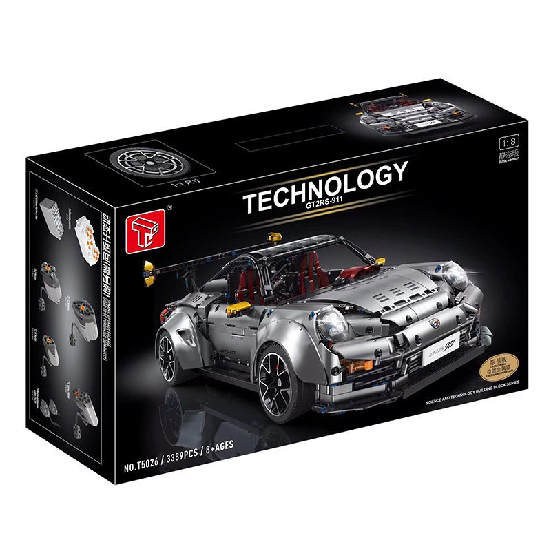 10560 TA GAOLE T5026A 5026A T5026B 5026B non Lego PORSCHE 911 GT2 1:8 tỷ lệ 1:8 bộ đồ chơi xếp lắp ráp ghép mô hình Technic GT2RS-911 Kỹ Thuật Công Nghệ Cao Mô Hình Phương Tiện 3389 khối