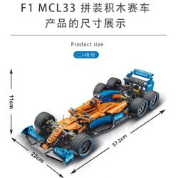 MorkModel 023032 Mork Model 023032 non  MCLAREN F1 tỷ lệ 1:10 bộ đồ chơi xếp lắp ráp ghép mô hình  F1.MCL33 Kỹ Thuật Công Nghệ Cao Mô Hình Phương Tiện 1177 khối