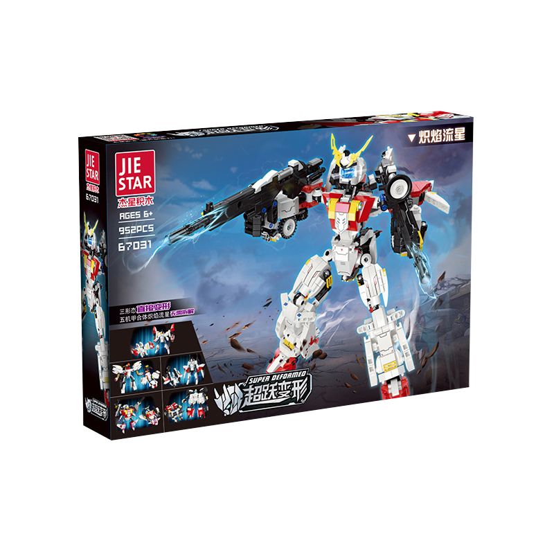 JIESTAR 67031 non  HIỆP SĨ RỰC LỬA bộ đồ chơi xếp lắp ráp ghép mô hình Military Army SUPER DEFORMED FLAMING METEOR Quân Sự Bộ Đội 952 khối