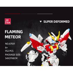 JIESTAR 67031 non  HIỆP SĨ RỰC LỬA bộ đồ chơi xếp lắp ráp ghép mô hình Military Army SUPER DEFORMED FLAMING METEOR Quân Sự Bộ Đội 952 khối