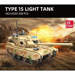 JIESTAR 61059 non  XE TĂNG HẠNG NHẸ KIỂU 15 bộ đồ chơi xếp lắp ráp ghép mô hình Military Army TYPE 15 LIGHT TANK Quân Sự Bộ Đội 358 khối