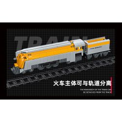 JIESTAR 59021 non  CHESAPEAKE VÀ OHIO RAILROAD ĐẦU MÁY HƠI NƯỚC HUDSON SỐ 490 bộ đồ chơi xếp lắp ráp ghép mô hình Creator Expert CO 490 STEAM TRAIN Chuyên Gia Sáng Tạo 808 khối