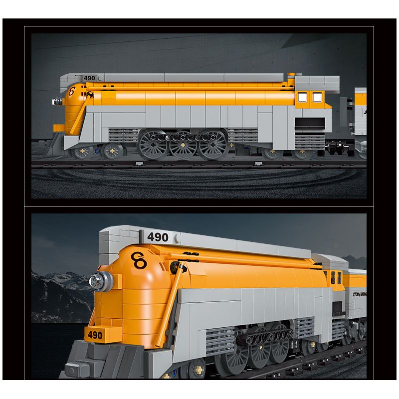 JIESTAR 59021 non  CHESAPEAKE VÀ OHIO RAILROAD ĐẦU MÁY HƠI NƯỚC HUDSON SỐ 490 bộ đồ chơi xếp lắp ráp ghép mô hình Creator Expert CO 490 STEAM TRAIN Chuyên Gia Sáng Tạo 808 khối