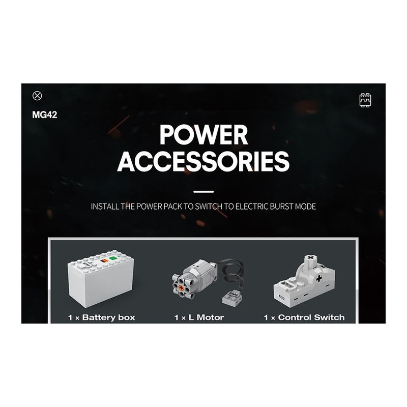 REOBRIX 77006 non  SÚNG MÁY ĐA NĂNG MG-42 bộ đồ chơi xếp lắp ráp ghép mô hình Gun MASCHINENGEWEHR 42 1886 khối