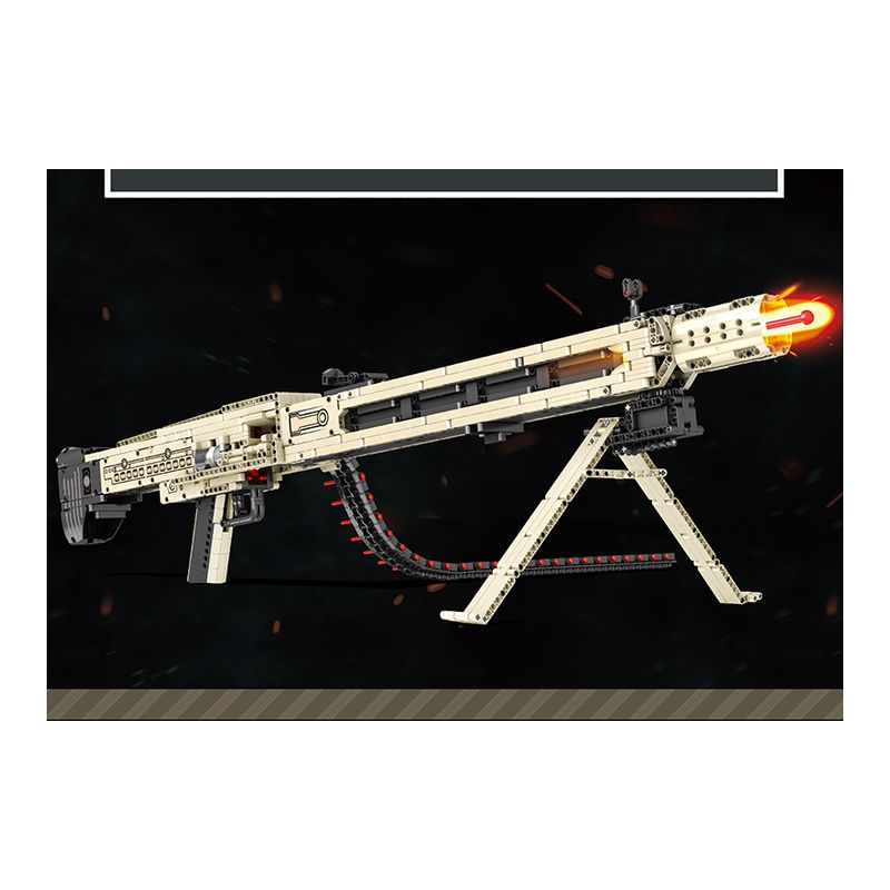 REOBRIX 77006 non  SÚNG MÁY ĐA NĂNG MG-42 bộ đồ chơi xếp lắp ráp ghép mô hình Gun MASCHINENGEWEHR 42 1886 khối