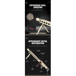REOBRIX 77006 non  SÚNG MÁY ĐA NĂNG MG-42 bộ đồ chơi xếp lắp ráp ghép mô hình Gun MASCHINENGEWEHR 42 1886 khối