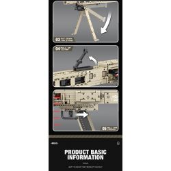 REOBRIX 77006 non  SÚNG MÁY ĐA NĂNG MG-42 bộ đồ chơi xếp lắp ráp ghép mô hình Gun MASCHINENGEWEHR 42 1886 khối