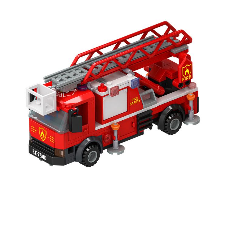 JAKI JK9221 9221 non Lego XE CHỮA CHÁY DẠNG THANG bộ đồ chơi xếp lắp ráp ghép mô hình City Thành Phố 269 khối