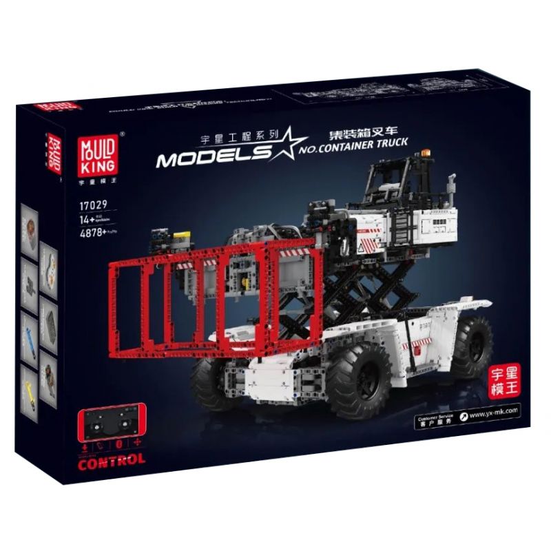 MouldKing 17029 17030 Mould King 17029 17030 non Lego XE NÂNG CONTAINER bộ đồ chơi xếp lắp ráp ghép mô hình Technic CONTAINER TRUCK Kỹ Thuật Công Nghệ Cao Mô Hình Phương Tiện 4878 khối