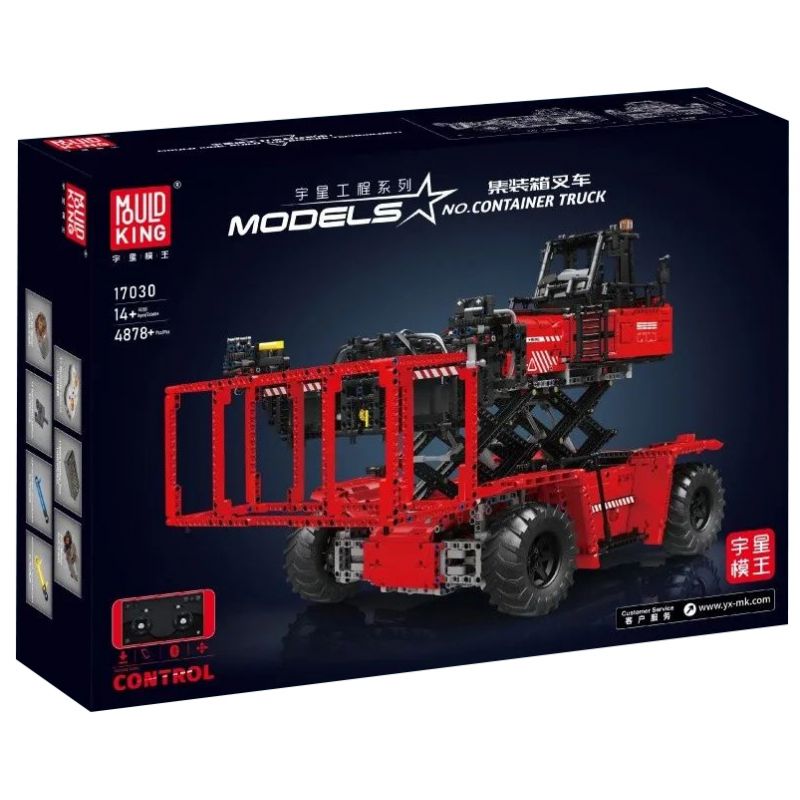MouldKing 17029 17030 Mould King 17029 17030 non  XE NÂNG CONTAINER bộ đồ chơi xếp lắp ráp ghép mô hình  CONTAINER TRUCK Kỹ Thuật Công Nghệ Cao Mô Hình Phương Tiện 4878 khối