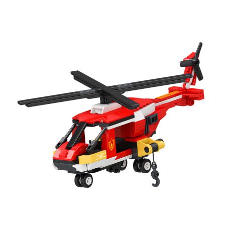 JAKI JK9220 9220 non  TRỰC THĂNG CỨU HỎA bộ đồ chơi xếp lắp ráp ghép mô hình City Thành Phố 293 khối