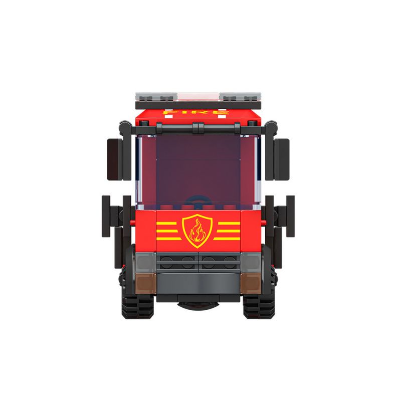 JAKI JK9218 9218 non  XE CỨU HỎA LEO NÚI bộ đồ chơi xếp lắp ráp ghép mô hình City Thành Phố 295 khối