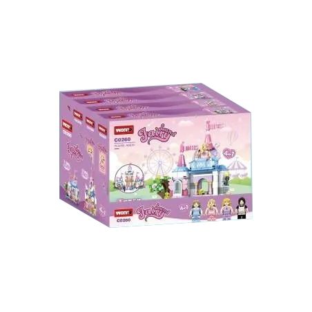 WOMA C0260 0260 non  LÂU ĐÀI BÉ GÁI 4 TRONG 1 bộ đồ chơi xếp lắp ráp ghép mô hình  Các Bạn Gái 632 khối