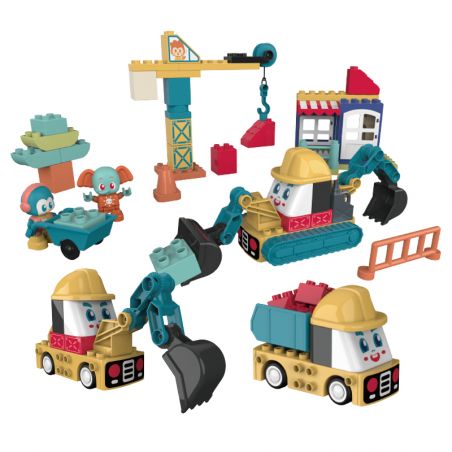 JAKI BT0003-3 0003-3 non  CÔNG TRƯỜNG XÂY DỰNG CHIẾN ĐẤU bộ đồ chơi xếp lắp ráp ghép mô hình 65 khối