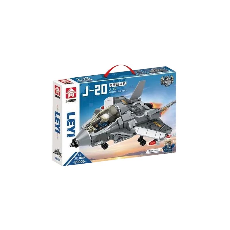 LEYI 89006 non Lego MÁY BAY CHIẾN ĐẤU J-20 PHIÊN BẢN Q bộ đồ chơi xếp lắp ráp ghép mô hình Military Army J-20 FIGHTER AIRCRAFT Quân Sự Bộ Đội 323 khối