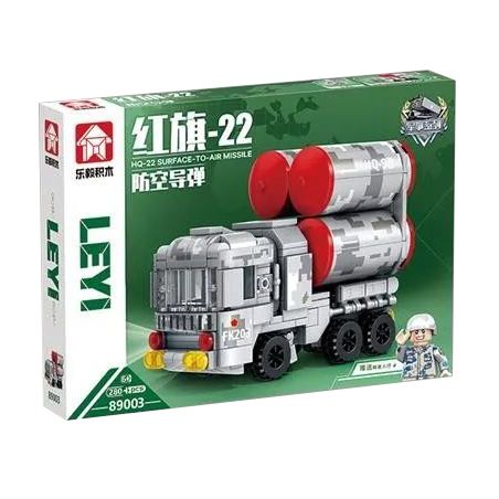 LEYI 89003 non  TÊN LỬA PHÒNG KHÔNG HONGQI-22 PHIÊN BẢN bộ đồ chơi xếp lắp ráp ghép mô hình Military Army HQ-22 SURFACE TO AIR MISSILE Quân Sự Bộ Đội 280 khối