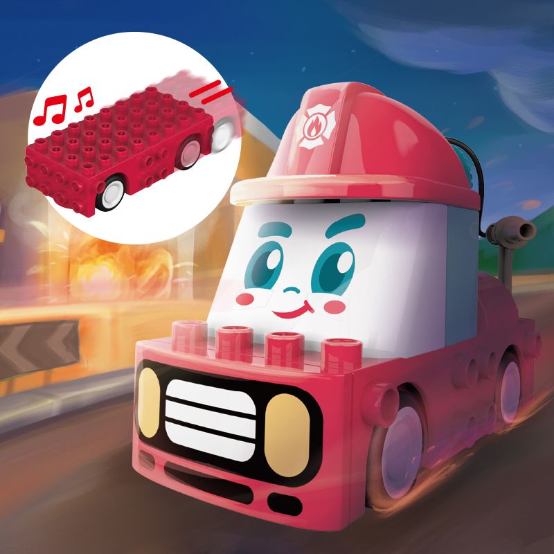 JAKI BT0002-2 0002-2 non  ANH HÙNG LỬA bộ đồ chơi xếp lắp ráp ghép mô hình 23 khối