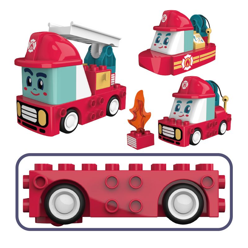 JAKI BT0002-2 0002-2 non  ANH HÙNG LỬA bộ đồ chơi xếp lắp ráp ghép mô hình 23 khối