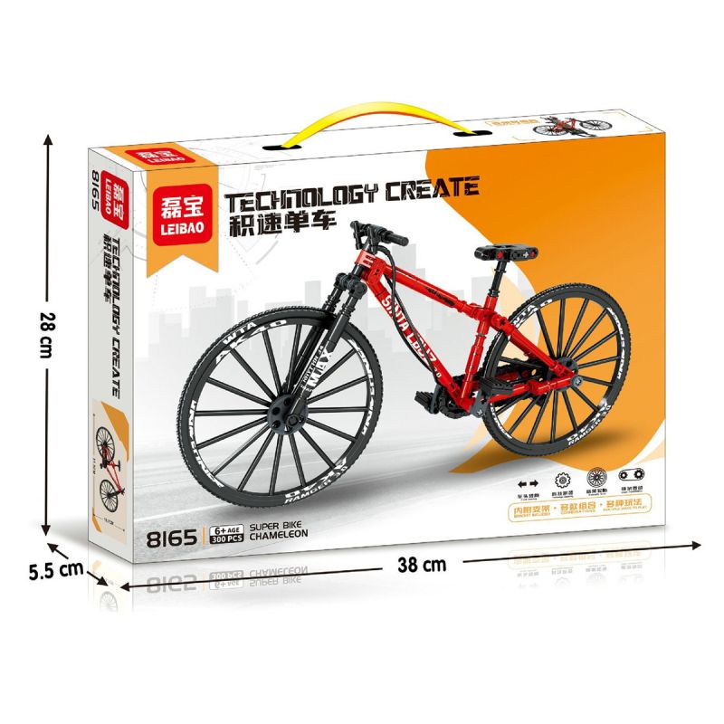 LEIBAO 8165 non  TẮC KÈ HOA XE ĐẠP TỐC ĐỘ bộ đồ chơi xếp lắp ráp ghép mô hình  Kỹ Thuật Công Nghệ Cao Mô Hình Phương Tiện 300 khối