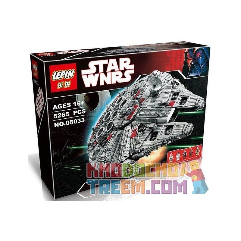 NOT Lego Star Wars 10179 The Ultimate Collectors Millennium Falcon , LELE 35002 LEPIN 05033 Xếp hình Phi Thuyền Chim Ưng Ngàn Tuổi Lớn 5197 khối
