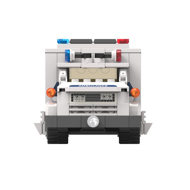 JAKI JK9211 9211 non  XE CỨU THƯƠNG bộ đồ chơi xếp lắp ráp ghép mô hình City HELLO CITY Thành Phố 253 khối