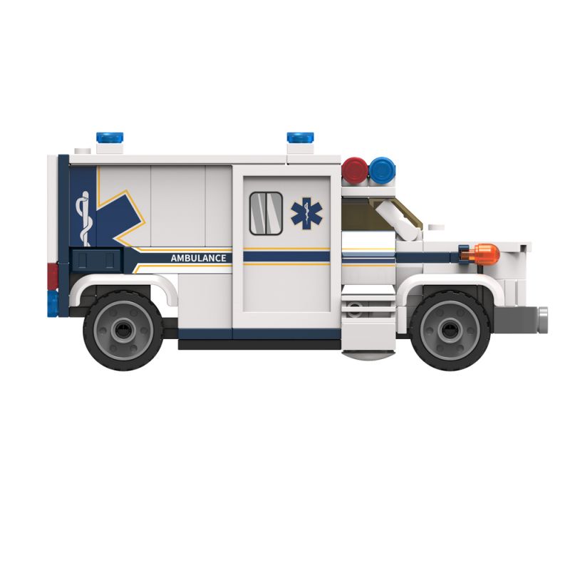 JAKI JK9211 9211 non  XE CỨU THƯƠNG bộ đồ chơi xếp lắp ráp ghép mô hình City HELLO CITY Thành Phố 253 khối