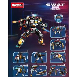 WOMA C5006 5006 non  SWAT 8 TRONG 1 bộ đồ chơi xếp lắp ráp ghép mô hình SWAT CORPS 816 khối