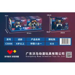 WOMA C5006 5006 non  SWAT 8 TRONG 1 bộ đồ chơi xếp lắp ráp ghép mô hình SWAT CORPS 816 khối