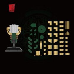 HELLO HISTORY BXD-20-1 20-1 BXD20-1 non  ĐẦU ĐỒNG SANXINGDUI VỚI MẶT VÀNG ĐỈNH PHẲNG bộ đồ chơi xếp lắp ráp ghép mô hình BRONZE HEAD WITH GOLD MASK 100 khối