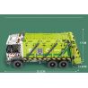 REOBRIX 22022 non  XE RÁC NÉN bộ đồ chơi xếp lắp ráp ghép mô hình  COMPRESSED GARBAGE TRUCK Kỹ Thuật Công Nghệ Cao Mô Hình Phương Tiện 1488 khối