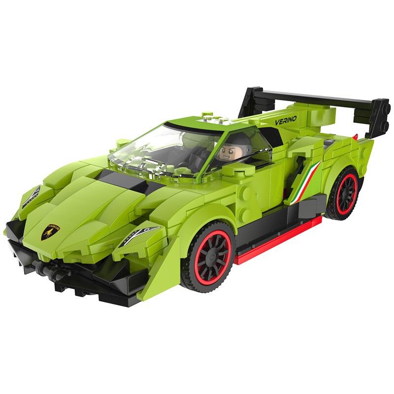 JAKI JK9021 9021 non Lego LAMBORGHINI VE LÙI XE tỷ lệ 1:25 bộ đồ chơi xếp lắp ráp ghép mô hình Speed Champions Racing Cars Đua Xe Công Thức 270 khối