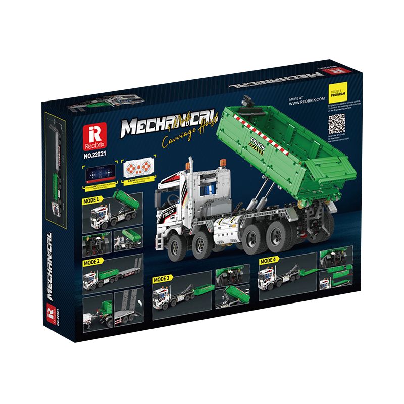 REOBRIX 22021 non  PHƯƠNG TIỆN VẬN CHUYỂN MÓC TAY BỐN CHẾ ĐỘ bộ đồ chơi xếp lắp ráp ghép mô hình  4 MODE CARRIAGE HOIST Kỹ Thuật Công Nghệ Cao Mô Hình Phương Tiện 2950 khối