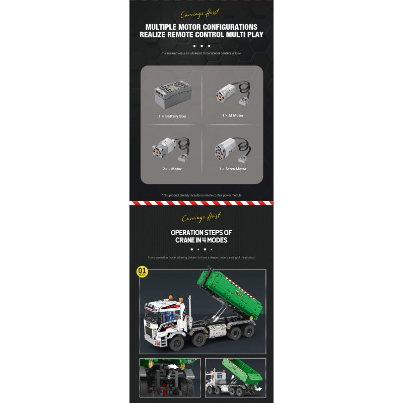 REOBRIX 22021 non  PHƯƠNG TIỆN VẬN CHUYỂN MÓC TAY BỐN CHẾ ĐỘ bộ đồ chơi xếp lắp ráp ghép mô hình  4 MODE CARRIAGE HOIST Kỹ Thuật Công Nghệ Cao Mô Hình Phương Tiện 2950 khối