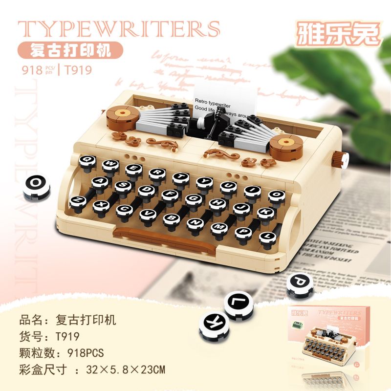 YALE RABBIT T918 T919 non MÁY ĐÁNH CHỮ CỔ ĐIỂN bộ đồ chơi xếp lắp ráp ...