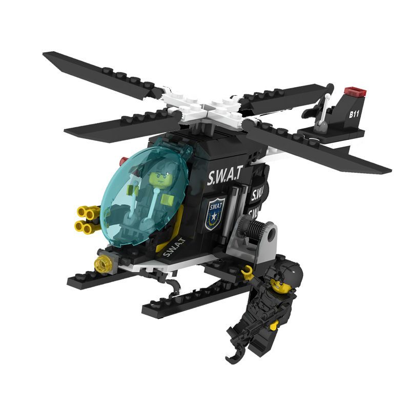 GUDI 9414 non  SWAT ĐỘT KÍCH HANG ??? KHỦNG BỐ bộ đồ chơi xếp lắp ráp ghép mô hình City Thành Phố 703 khối