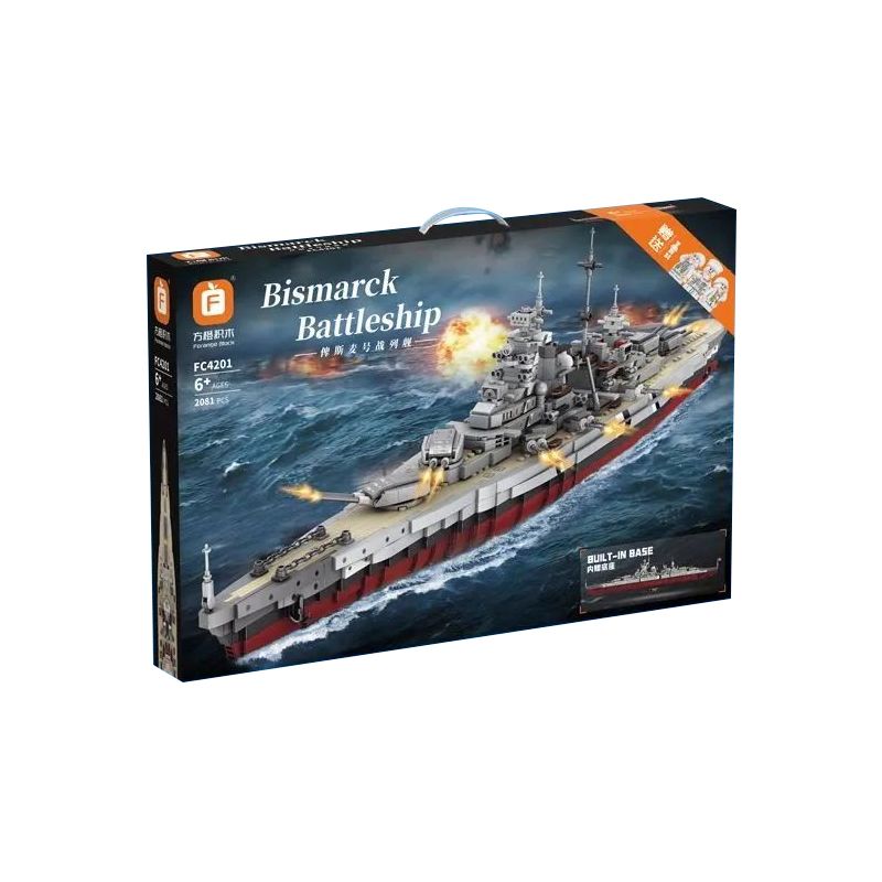 FORANGE FC4201 4201 non Lego CHIẾN HẠM BISMARCK bộ đồ chơi xếp lắp ráp ghép mô hình BISMARCK CLASS BATTLESHIP 2081 khối