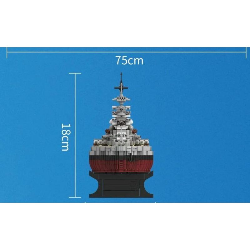 FORANGE FC4201 4201 non  CHIẾN HẠM BISMARCK bộ đồ chơi xếp lắp ráp ghép mô hình BISMARCK CLASS BATTLESHIP 2081 khối
