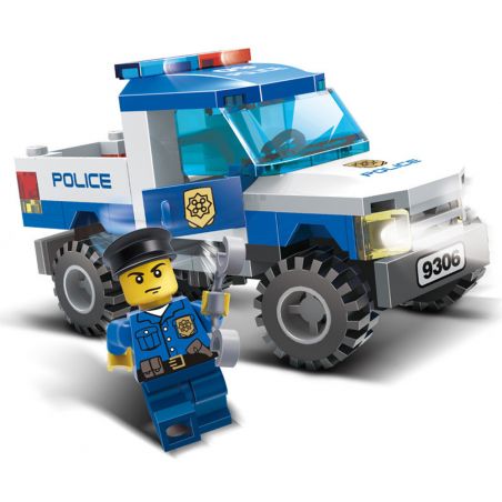 GUDI 9406 non  XE BÁN TẢI CỦA CẢNH SÁT bộ đồ chơi xếp lắp ráp ghép mô hình City Thành Phố 84 khối