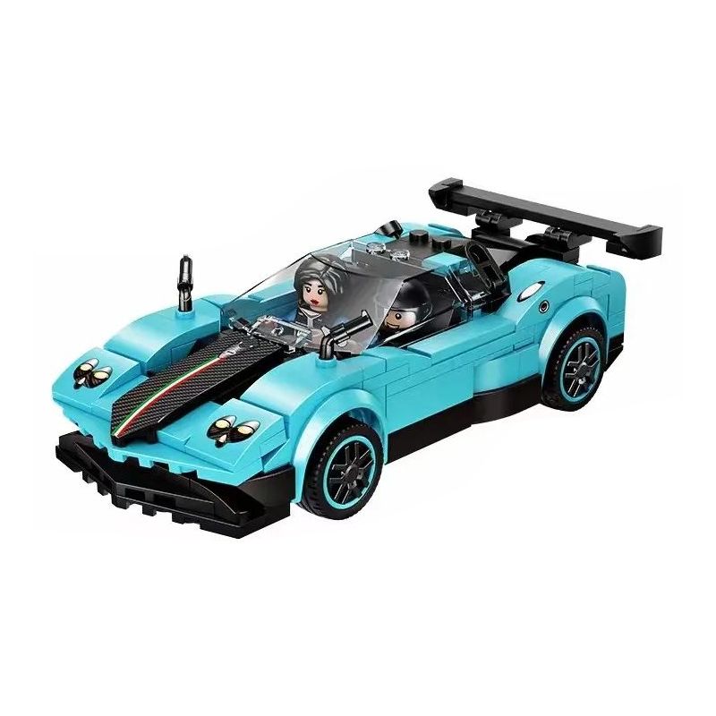 FORANGE FC1617 1617 non Lego SIÊU XE CỰC NHANH MÀU XANH LÙI bộ đồ chơi xếp lắp ráp ghép mô hình Mini Racing Pacemaker Đua Xe Mini 270 khối