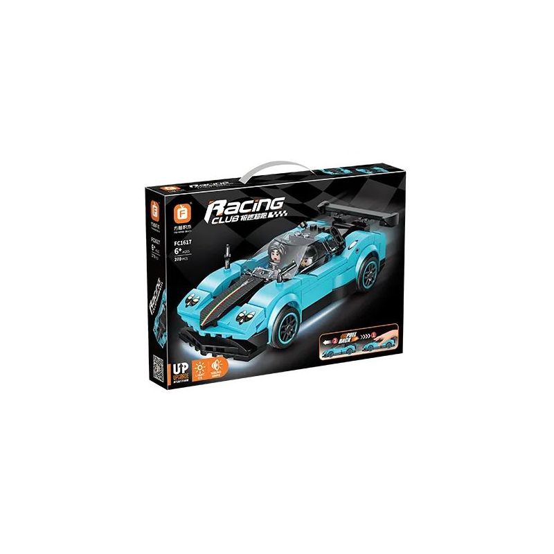 FORANGE FC1617 1617 non  SIÊU XE CỰC NHANH MÀU XANH LÙI bộ đồ chơi xếp lắp ráp ghép mô hình Mini Racing Pacemaker Đua Xe Mini 270 khối