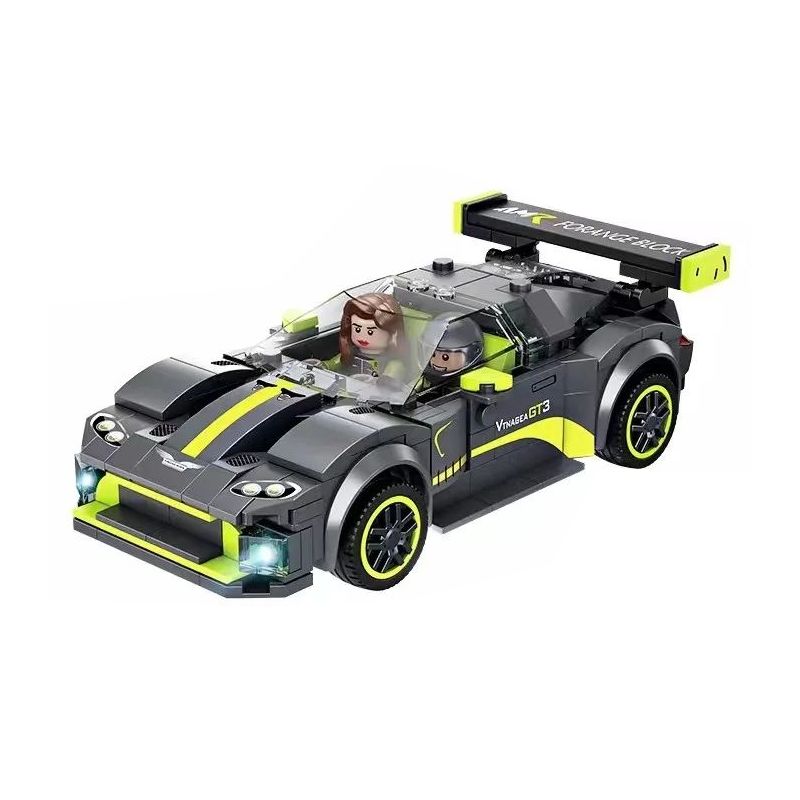 FORANGE FC1616 1616 non Lego SIÊU XE CỰC NHANH MÀU XÁM LÙI bộ đồ chơi xếp lắp ráp ghép mô hình Mini Racing Pacemaker Đua Xe Mini 269 khối